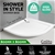 Cefito Shower Base Over Tray Acrylic ABS Fiberglass Curved 800mm Bathroom