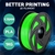 3D Printer Filament PLA 1.75mm 1kg Roll Accuracy 0.02mm Spool Green