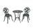 Gardeon 3PC Outdoor Setting Cast Aluminium Bistro Table Chair Patio Green