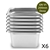 6 x Gastronorm GN Pan Full Size 1/1 GN Pan 200mm Deep Stainless Steel Tray