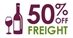 Freight 50% Off Wine