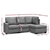 Artiss 5 Seater Sofa Lounge Chair Chaise Suite Corner Fabric Dark Grey