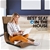 Adjustable Floor Gaming Lounge Chair 98x46x19cm - Light Brown