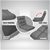 Adjustable Cushioned Floor Gaming Lounge Chair 99x41x12cm - Dark Grey