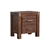 Bedside Table 2 drawers Night Stand Solid Wood Acacia Storage in Chocolate