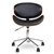 Wooden & PU Leather Office Desk Chair - Black