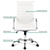Artiss Eames Replica Office Chairs PU Leather Executive Computer Seat White