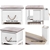 Artiss 2x Bedside Tables Shabby Chic Storage Cabinet Drawers Side Basket