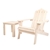 Gardeon Outdoor Beach Chairs Table Set Wooden Folding Adirondack Lounge