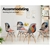 Artiss Set of 4 Retro Beech Fabric Dining Chair - Multi Colour
