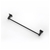 Square Black Single Towel Rail 800mm Stainless Steel Wall Mounted