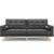 Artiss 1950mm 3 Seater Sofa Bed Recliner Lounge Tufted Plush Dark Grey