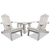 Gardeon Outdoor Setting Beach Chairs Table Wooden Adirondack Patio Lounge