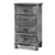 Artiss Bedside Tables Drawers Vintage 4 Chest of Drawers Grey Nightstand