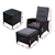 Gardeon Outdoor Setting Recliner Chair Table Set Wicker lounge Patio