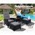 Gardeon Outdoor Patio Furniture Recliner Chairs Table Setting Wicker 5pc