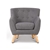 Keezi Kids Sofa Armchair Grey Linen Lounge Nordic French Couch Room