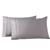 Royal Comfort Blended Bamboo Pillowcase Twin Pack With Stripes - Charcoal