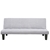Sarantino 2 Seater Modular Linen Fabric Sofa Bed Couch Light Grey