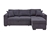 Eva 2.5 Seater Sofa Bed with Storage Chaise - Storm