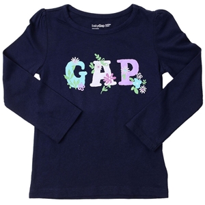 Gap Toddler Girls Long Sleeve Gap Print 