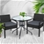 Gardeon Outdoor Furniture Dining Chairs Wicker Cushion Black 3PCS Sofa Set