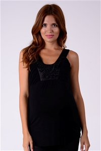 Ripe Maternity Ribbon Embroidered Top