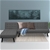 Sarantino 3-Seater Corner Wooden Sofa Bed Lounge Chaise Sofa Dark Grey