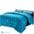 Giselle Bedding Faux Mink Quilt Comforter Winter Weight Teal Super King