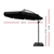 Instahut 3M Umbrella w/ 50x50cm Base Cantilever Patio Sun Beach UV Black