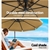 Instahut 3M Umbrella w/48x48cm Base Cantilever Sun Beach UV Beige