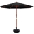 Instahut 2.7M Umbrella w/Base Outdoor Umbrellas Garden Stand Deck Black