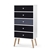 Artiss 5 Chest of Drawers Dresser Table Tallboy Storage Cabinet Black