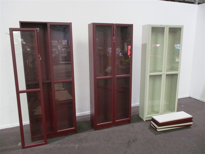 Qty 3 X Ikea Billy Bookcases Auction, Ikea Billy Bookcase Doors Australia