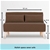 Sarantino 2-Seater Adjustable Sofa Bed Lounge Faux Linen - Brown