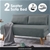 Sarantino 2-Seater Adjustable Sofa Bed Lounge Faux Linen - Dark Grey