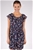 Kachel Ashley Petal Sleeve Button Through Silk Dress
