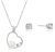 Fuchsia Infusion Stud Earrings and Heart Shaped Pendant Set