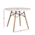 Artiss 4-Seater Round Replica Eames DSW Dining Table Timber White 90cm