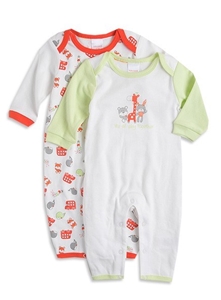 Pumpkin Patch Unisex Baby 2Pk All in One
