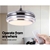 42'' Ceiling Fan Lamp LED Light Retractable Blade Ceiling Fan w/Remote