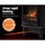 Devanti Electric Fireplace Wood Heater Portable Fire Log 1800W