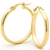 9ct Yellow Gold Half-Round Hoop Earrings