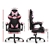 Artiss Office Chair Gaming Chair PU Leather Seat Armrest Black Pink