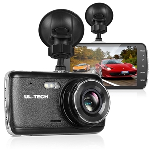 UL Tech 4 Inch Dual Camera Dash Camera -