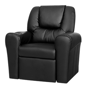 Keezi Kids Recliner Chair Black PU Leath