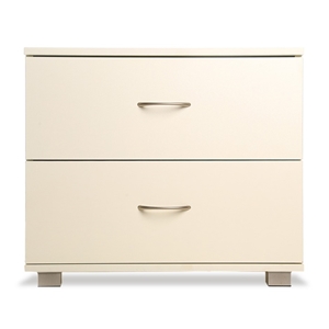 Bedside Table with Drawers MDF Cabinet S