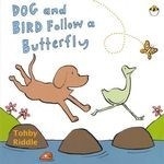 Dog and Bird Follow a Butterfly
