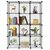 12 Cube Wire Grid Organiser Bookcase Storage Cabinet Wardrobe Closet Black