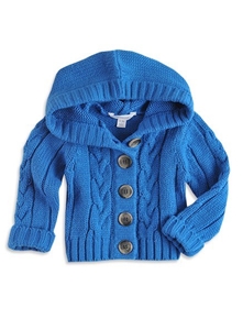 Pumpkin Patch Girl's Hooded Cable Front 